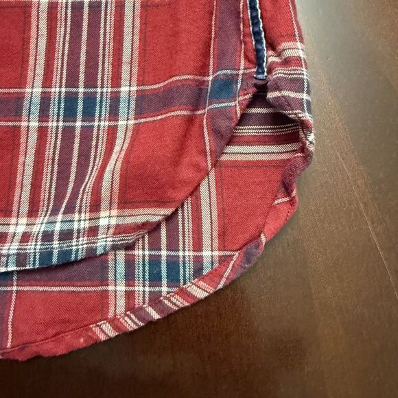 Kuhl Women's Red Maroon Plaid Shirt Popover Women's Size Medium Style# 8219 - Picture 12 of 16